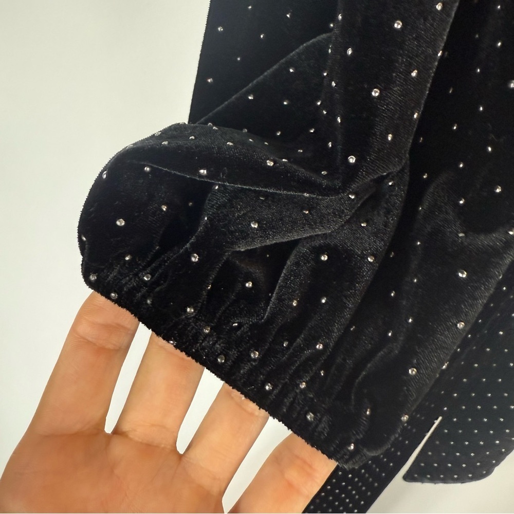 ZARA Velvet & Gold Studded Dress
- Size:M  with gold metal grommets - Picture 6 of 12